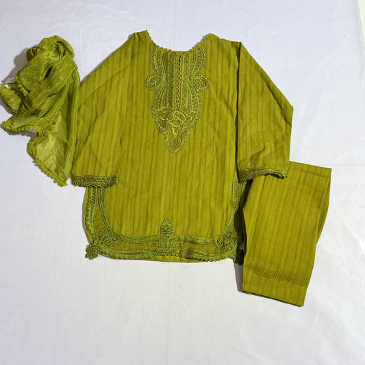 Kids 3 Piece Shalwar Kameez . Summer Collection