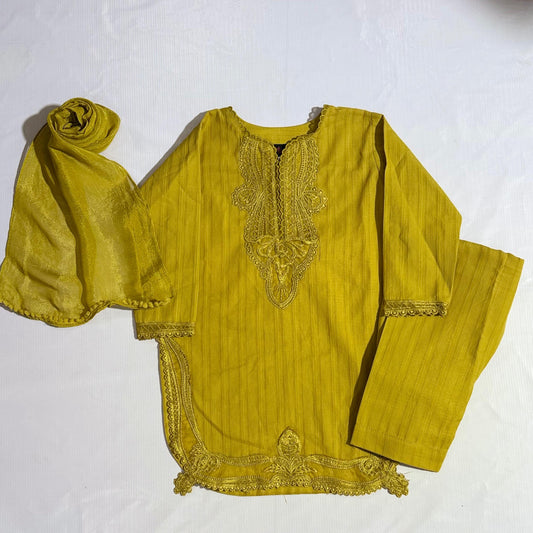 Kids 3 Piece Shalwar Kameez . Summer Collection