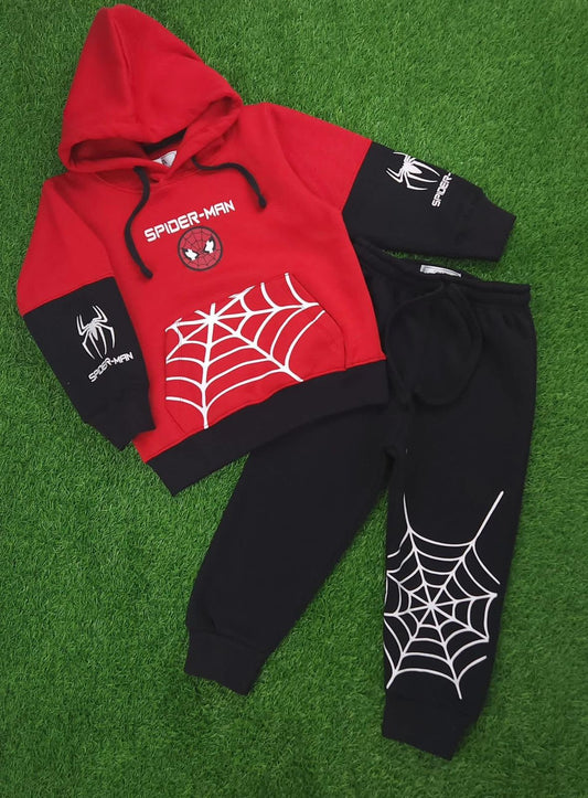 Spider-Man Hoodie & Jogger Set – Red & Black