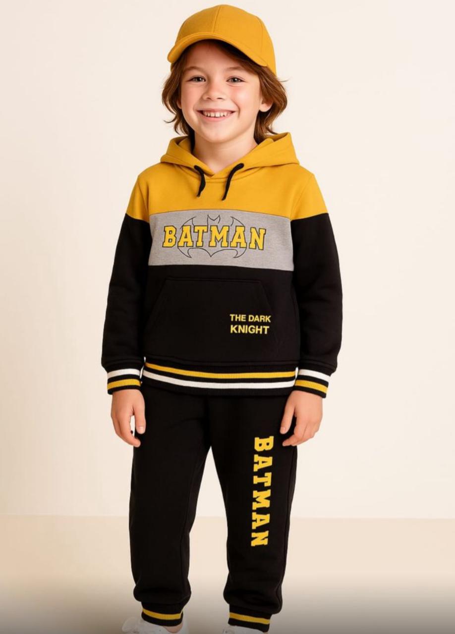Boys Batman Fleece Tracksuit – Hoodie & Jogger Set