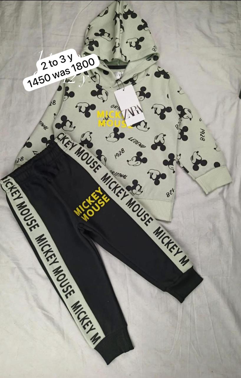 ZARA Boys Mickey Mouse Hoodie Tracksuit – 2-Piece Set