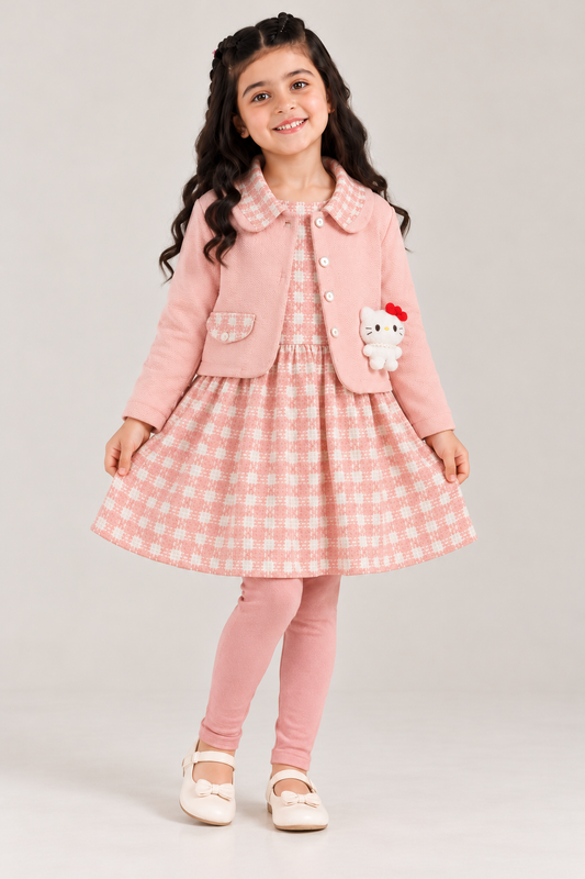 Pink frock with jacket(imp)