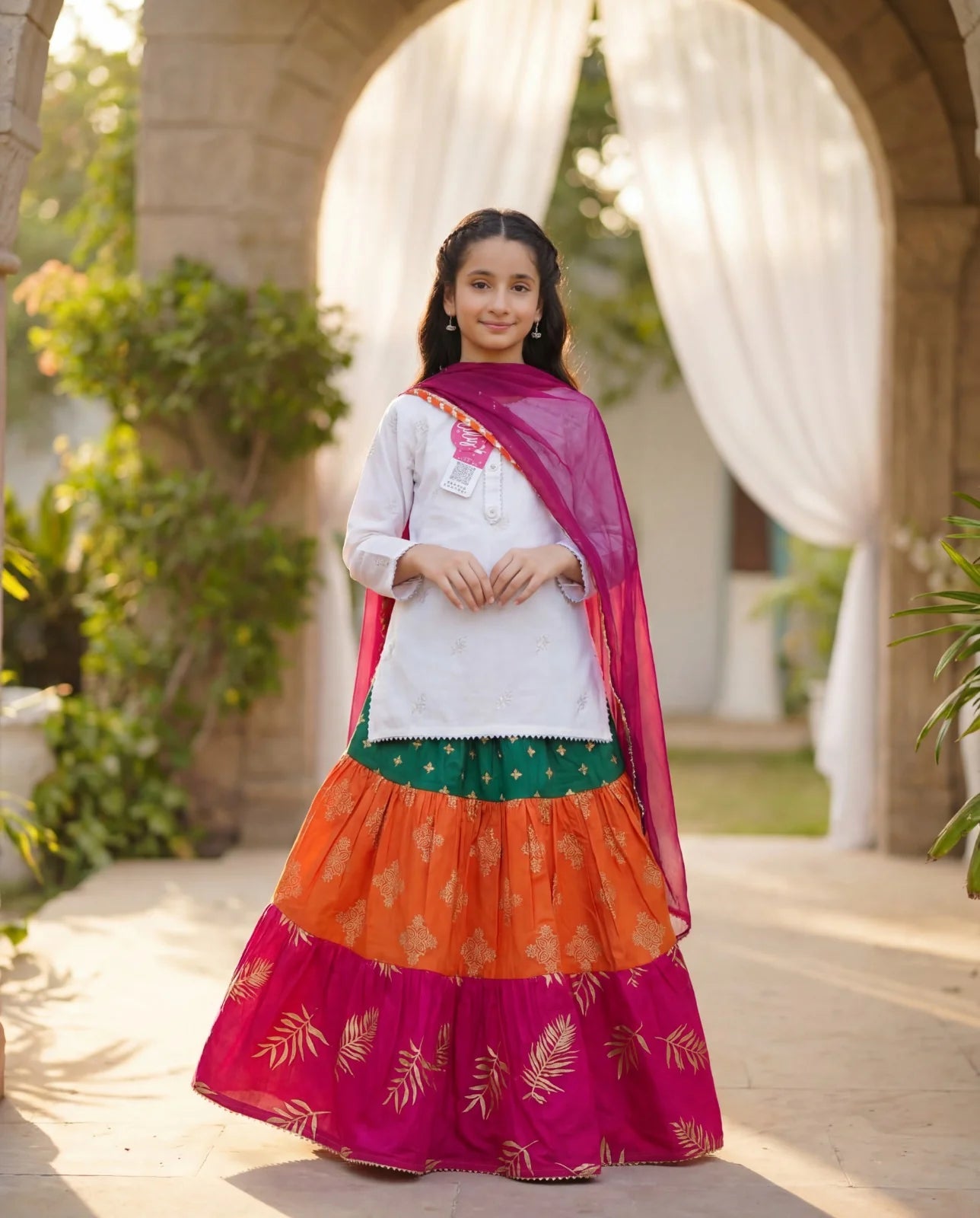 Lily Stylish Skirt Set with Dupatta- 3 Piece – Eid Collection