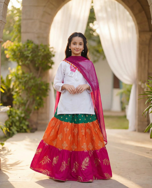 Lily Stylish Skirt Set with Dupatta- 3 Piece – Eid Collection