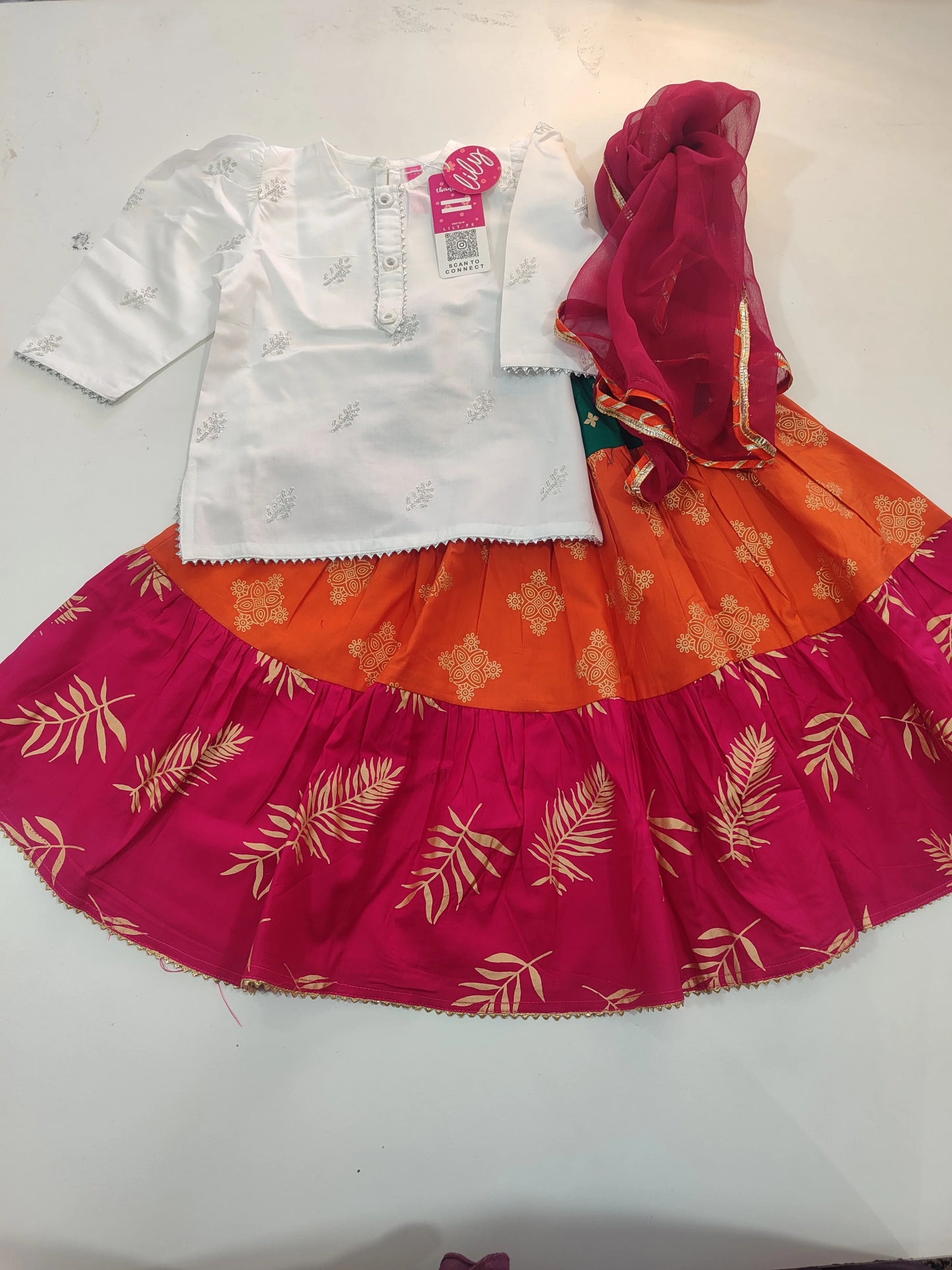 Lily Stylish Skirt Set with Dupatta- 3 Piece – Eid Collection