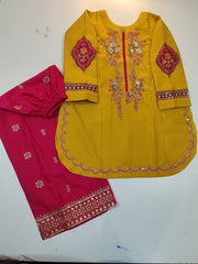 Peru Outfit Girls Eid Special Lawn Embroidered Dress